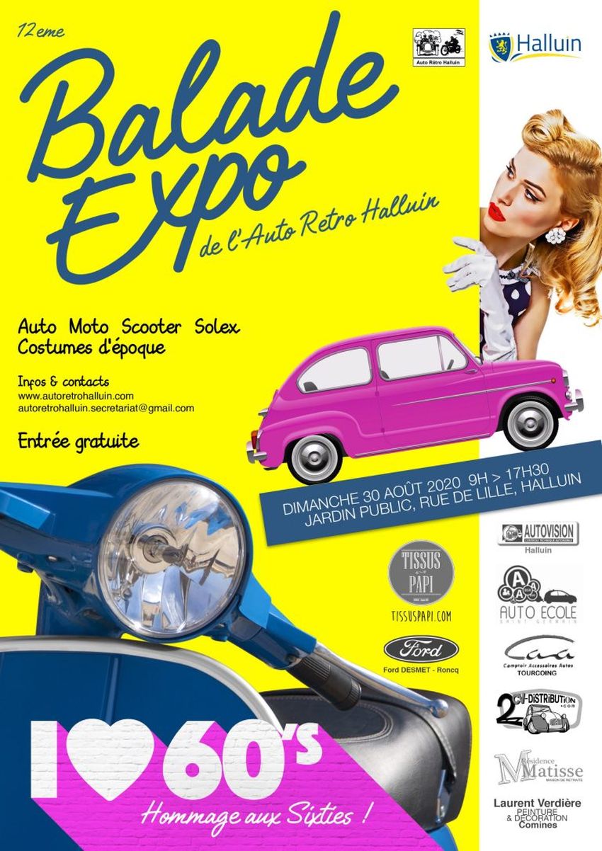 Auto rtro affiche Balade Expo ARH 2020 scaled