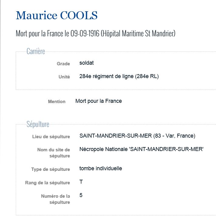 57 7 AL FS COOLS Maurice Ernest