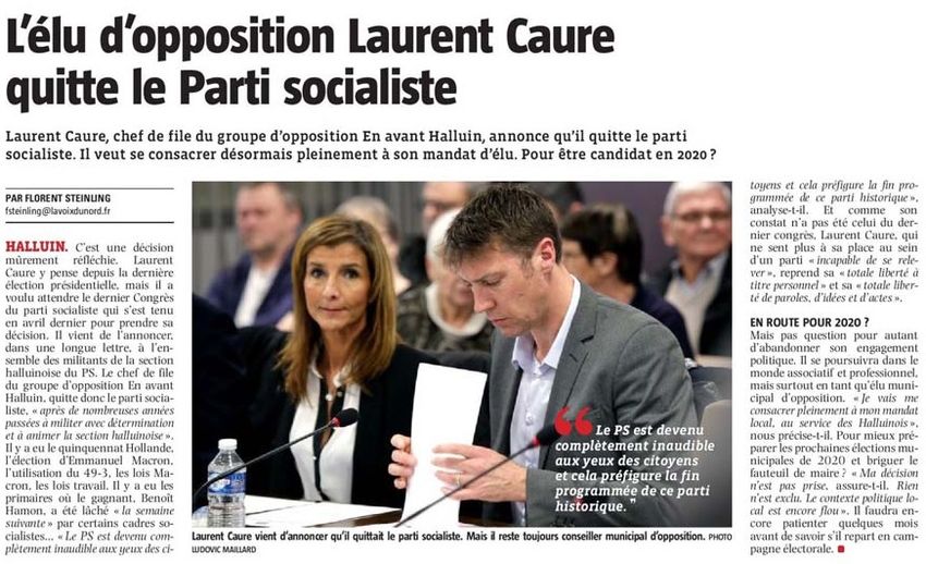 20180514 Laurent Caure dmission PS VdN revue de presse 1