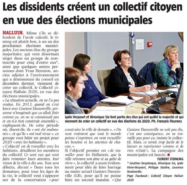 20190423 Dissidents Elections Municipales VdN revue de presse