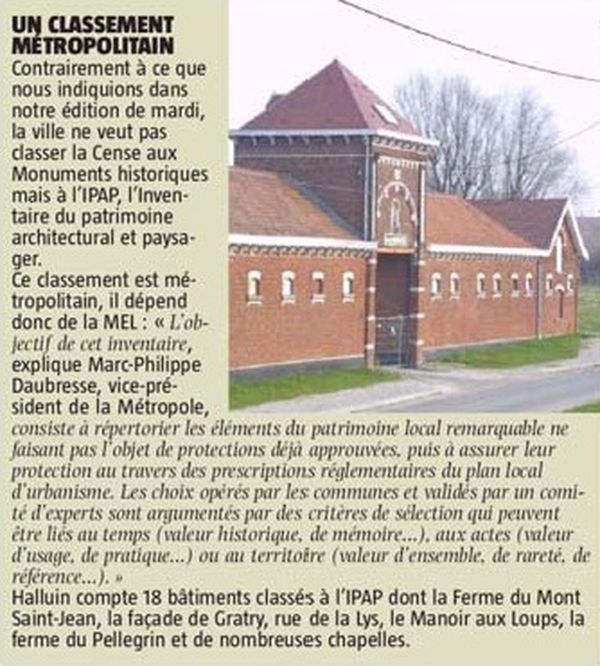 20170522 Inventaire du patrimoine local MEL revue de presse