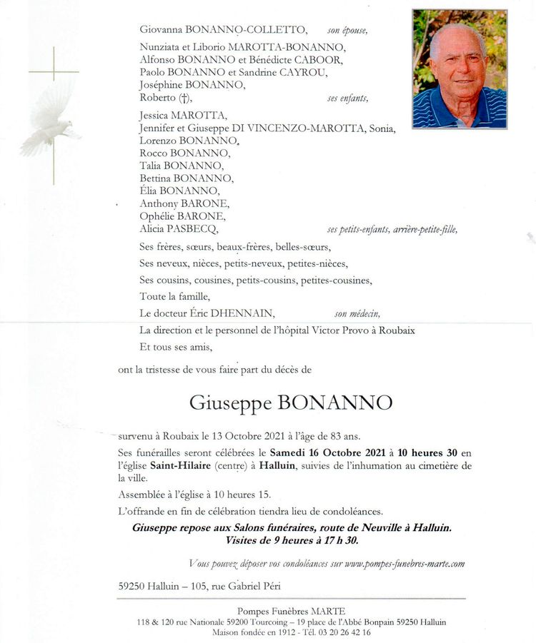 BONANNO Giuseppe Faire Part scaled