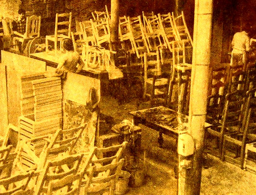 Parmentier atelier 1980 chaises BD8852