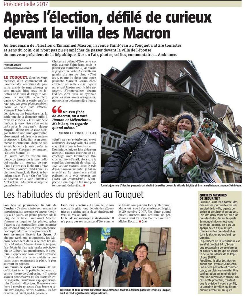 20170509 Macron Le Touquet 2 revue de presse