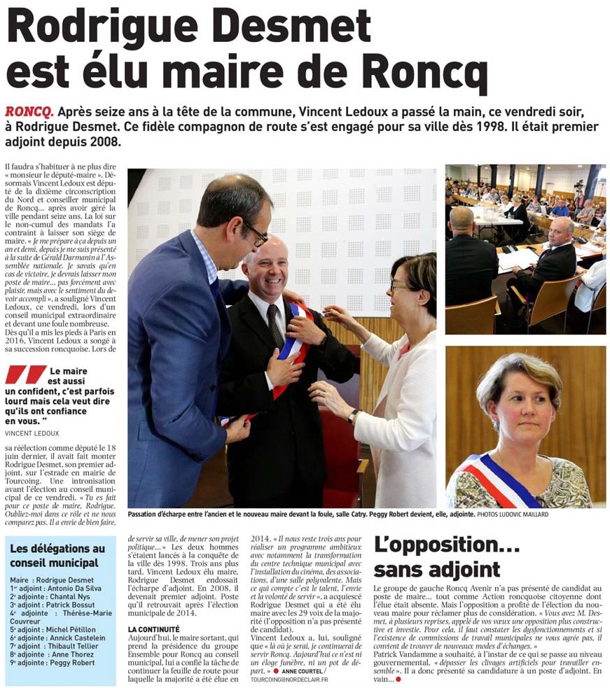 20170701 Maire de Roncq 2 NE revue de presse