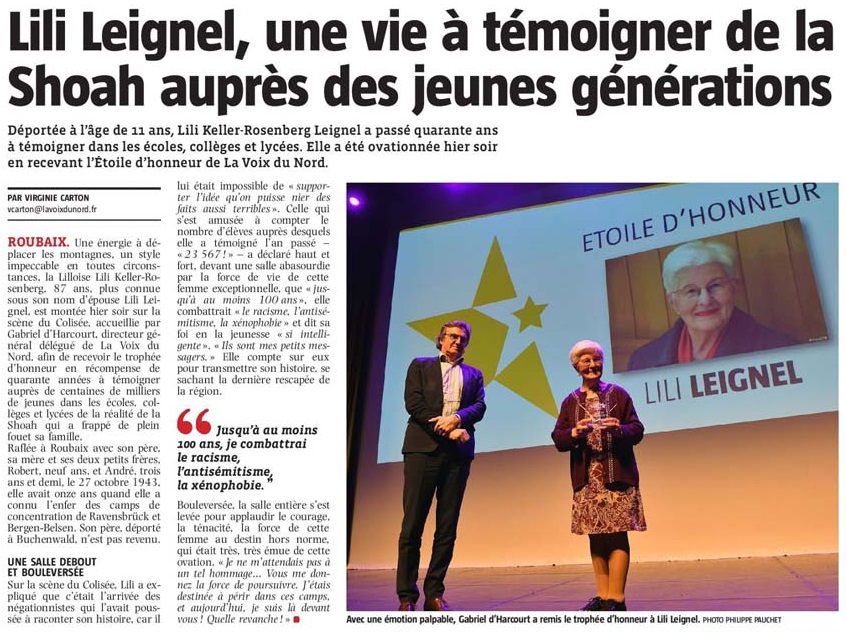 20200214 Lili Leignel Etoile dHonneur VdN revue de presse