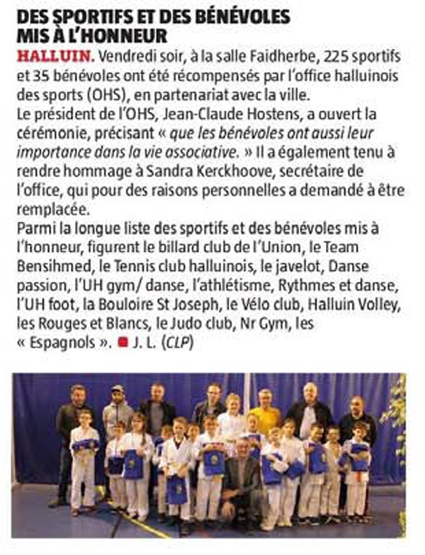 20190502 Sportifs halluinois mis lhonneur VdN revue de presse